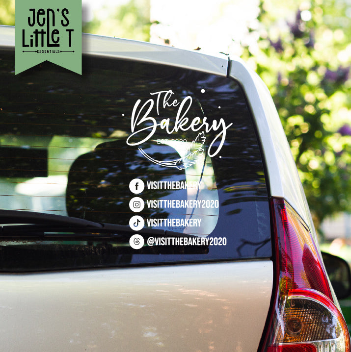 Custom Social Media Decal (A5 / A4 / 12x24")