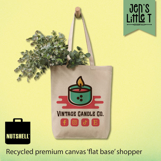 Nutshell Recycled Canvas ‘Flat Base’ Shopper