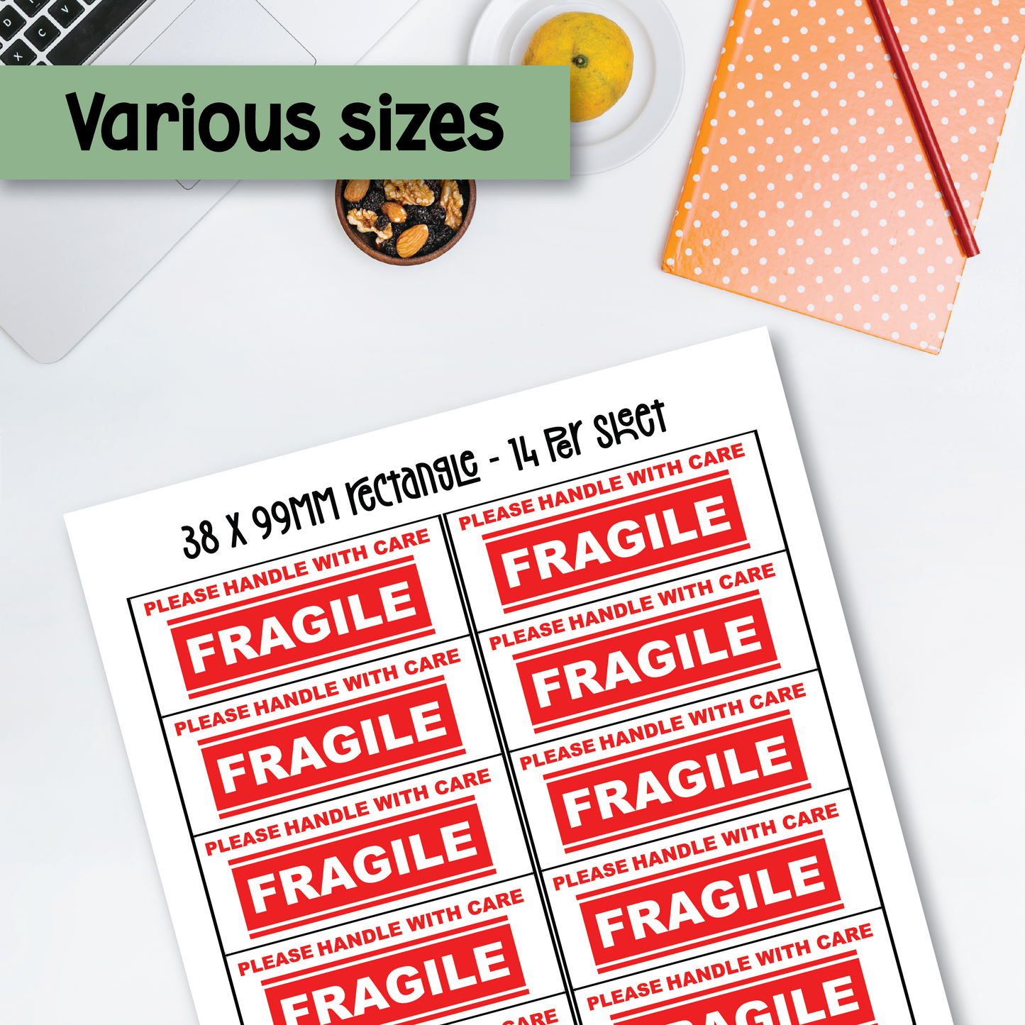 Fragile Labels (Various Sizes)