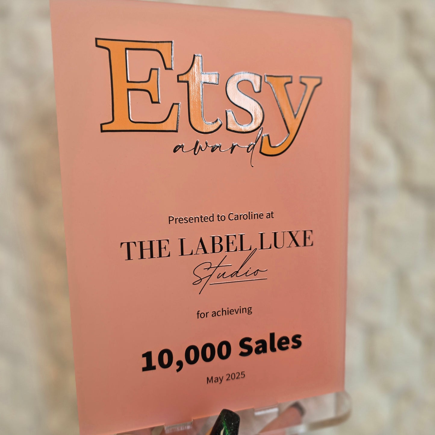 Freestanding Milestone Plaque