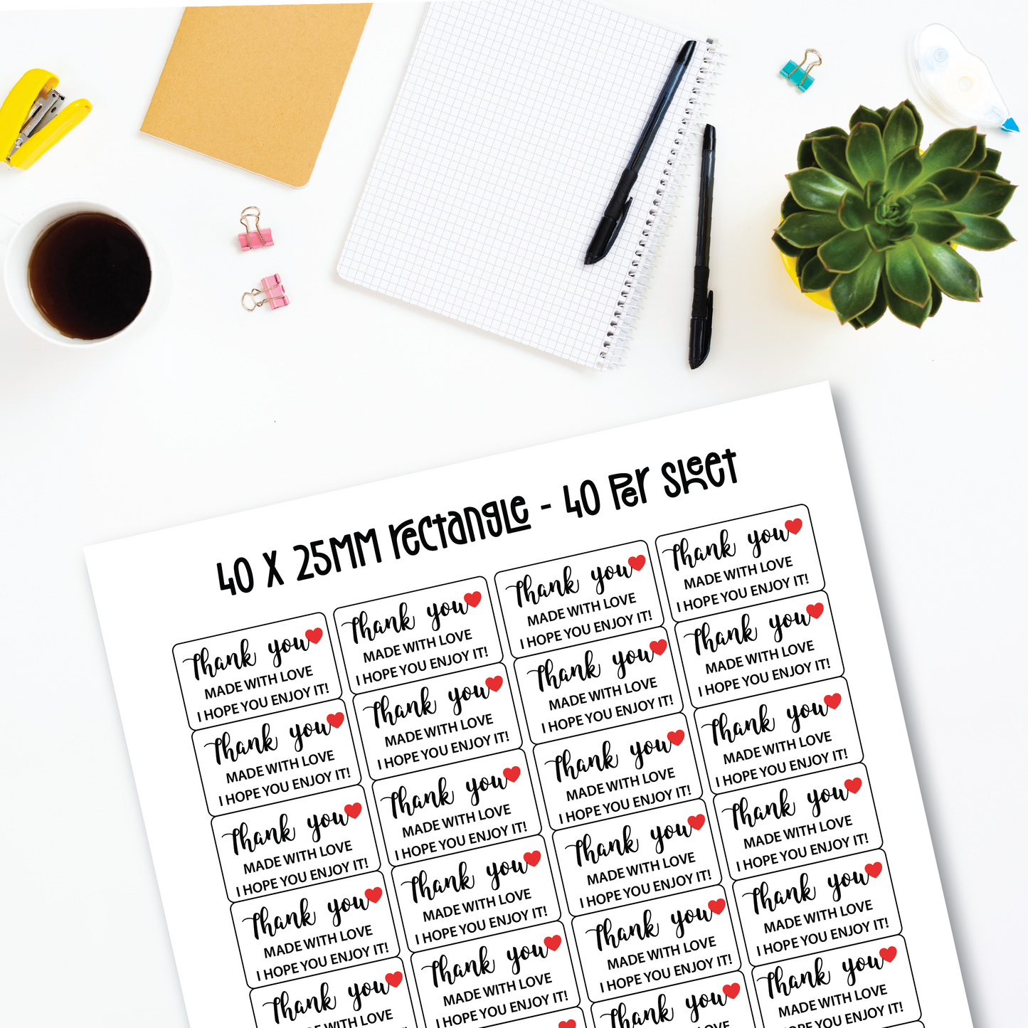 Thank You Labels (Various Sizes)