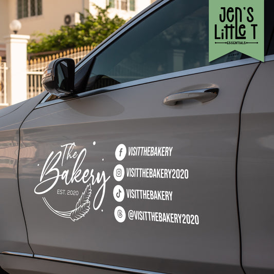 Custom Social Media Decal (A5 / A4 / 12x24")