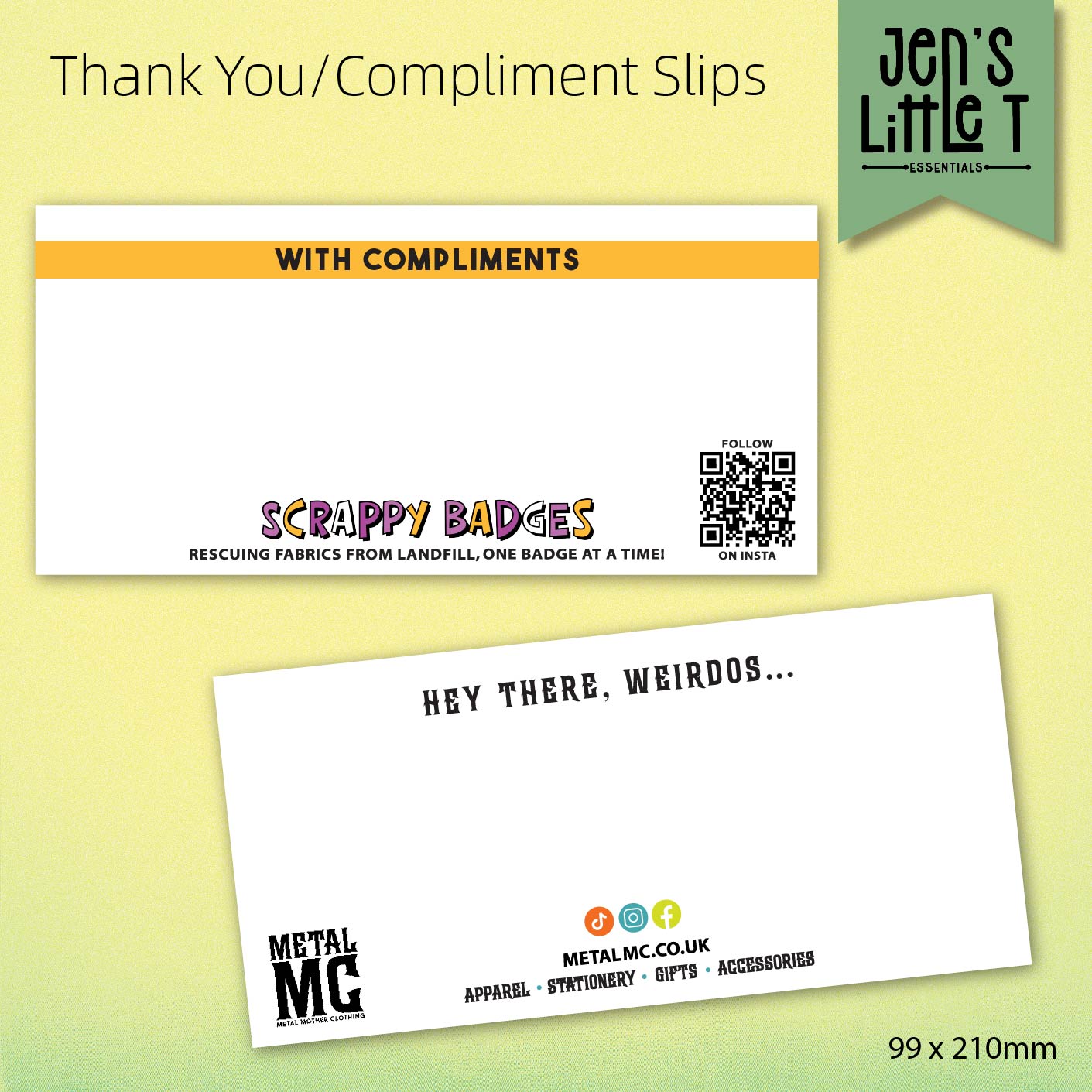 Thank You/Compliment Slips