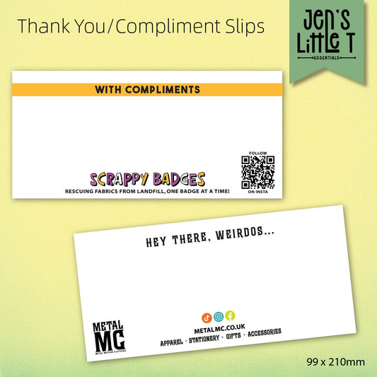 Thank You/Compliment Slips
