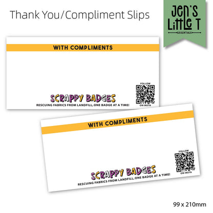 Thank You/Compliment Slips