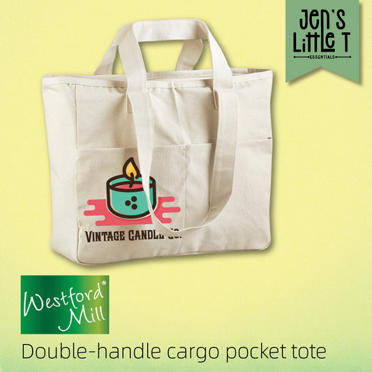Westford Mill Double-Handle Cargo Pocket Tote