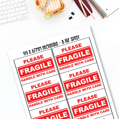Fragile Labels (Various Sizes)