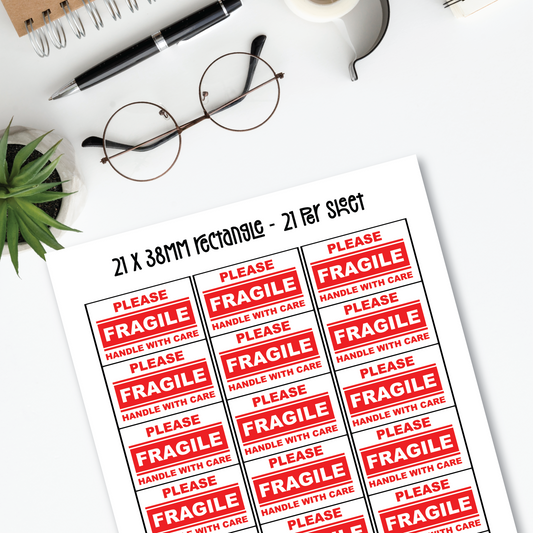 Fragile Labels (Various Sizes)