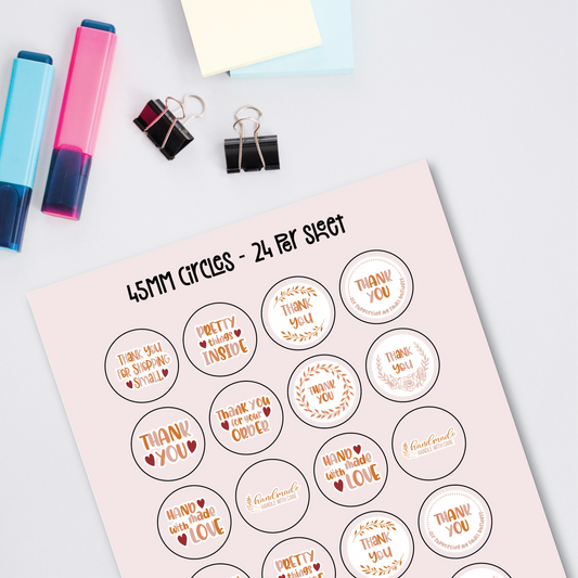 Golden Doodles Thank You Labels (Various Sizes)