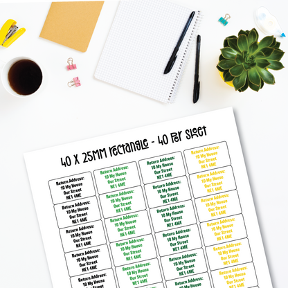 Return Address Labels (Various Sizes)
