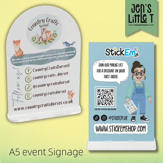 A5 Freestanding Craft Fair Sign