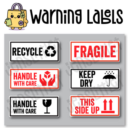 Warning Labels (Various Designs)